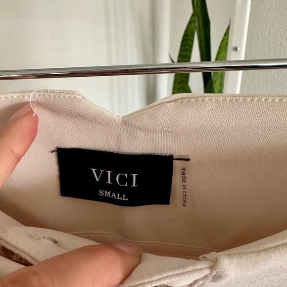 VICI Vanessa High Waist Cream Color Pants - Picture 3 of 4